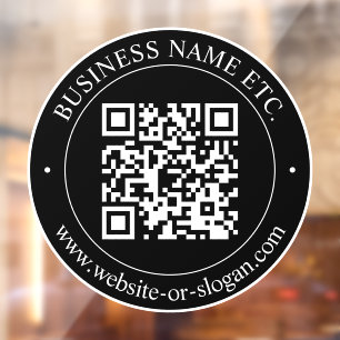 Erstellen von QR-Code und anpassbarem Text   Schwa Fensteraufkleber