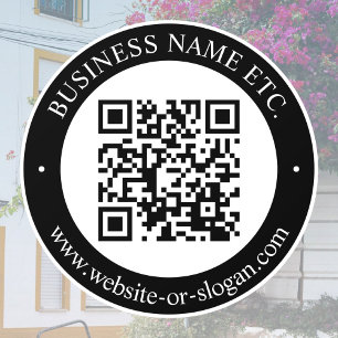 Erstellen von QR-Code und anpassbarem Text Schwa Fensteraufkleber