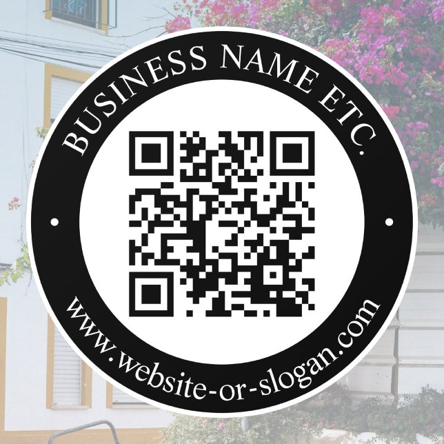 Erstellen von QR-Code und anpassbarem Text | Schwa Fensteraufkleber (Von Creator hochgeladen)