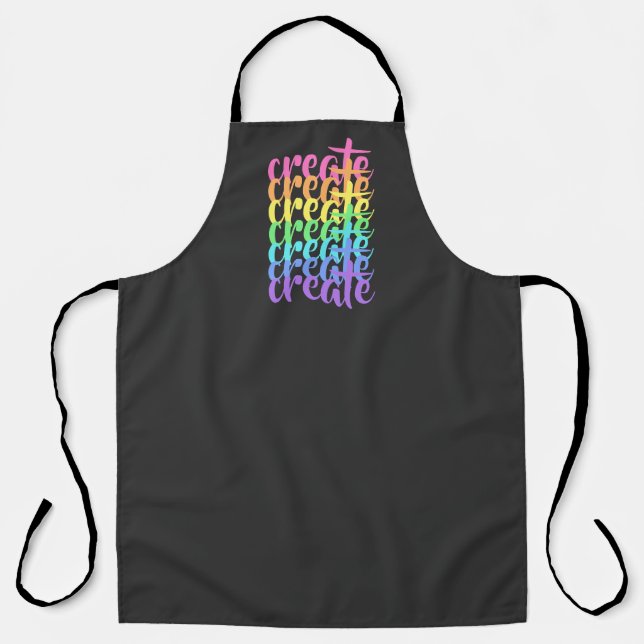 "Erstellen" von Regenbogenwörtern Schürze (Vorderseite)