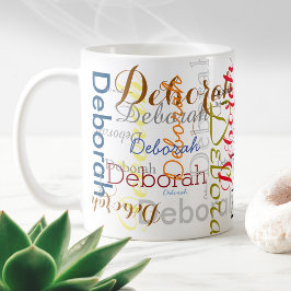 Erstellen von Typografie mit personalisiertem Name Tasse