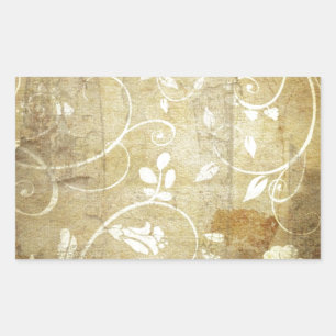 Erstellen von Vorlagen für Vintage Papiergeschenke Rechteckiger Aufkleber