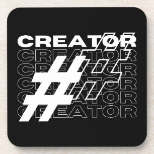 Ersteller-Hashtag-Typografie Getränkeuntersetzer
