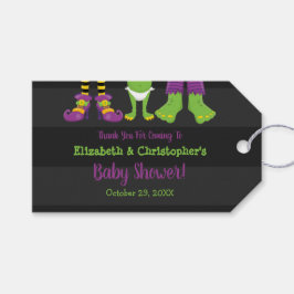 Erstellt eine Monster Halloween-Kinderdusche Geschenkanhänger