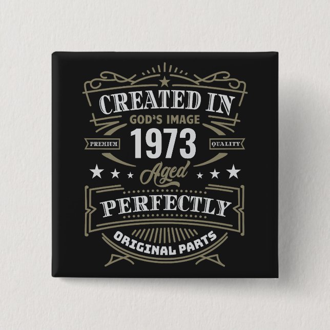 Erstellt in Gottes Bild individuell angepasst Button (Vorderseite)