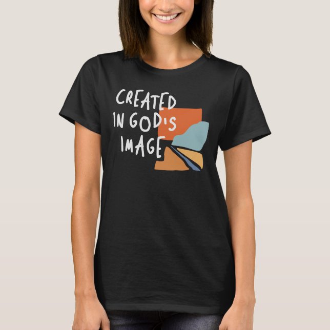 Erstellt in Gottes Bild - Inspirierend Christliche T-Shirt (Vorderseite)