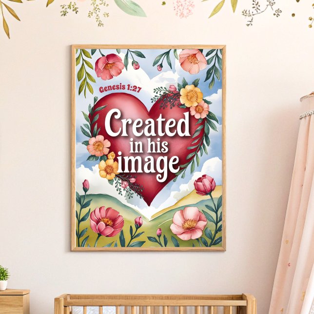 Erstellt in seinem Bild Christliche Kinderzimmer W Poster (Von Creator hochgeladen)