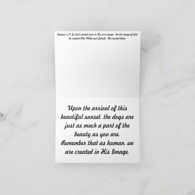 Erstellt in seiner Image golden card Dankeskarte (Innenseite)