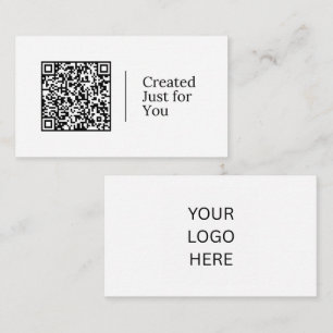 Erstellt nur für Sie Anpassbarer QR-Code und Log Visitenkarte