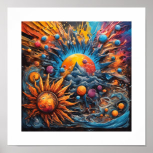 Erstellung eines Sonnensystems Poster