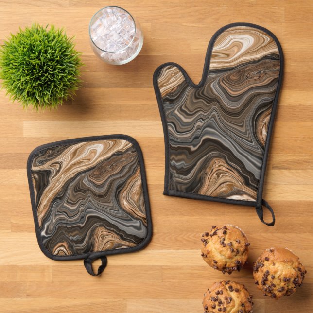 Erstellung flüssiger Konstruktionen Ofenhandschuh & Topflappen-Set (Oben Unten)