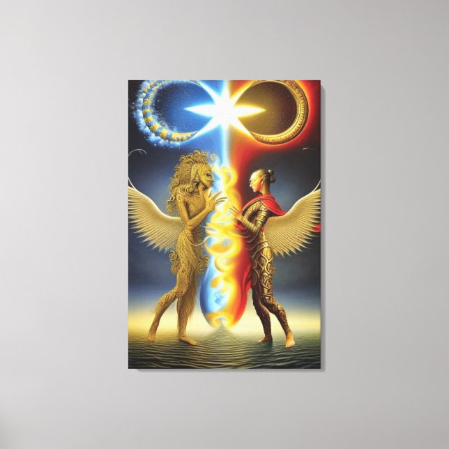 Erstellung von Yin und Yang Canvas Print Leinwanddruck (Vorderseite)