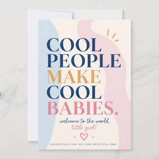 Ersteltern Cool People Machen Coole Babys Dankeskarte (Vorderseite)
