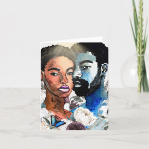 Erstens: Afrikanisch-amerikanische schwarze Coupel Dankeskarte