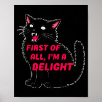Erstens Bin Ich Eine Freude Brüllende Schwarze Kat