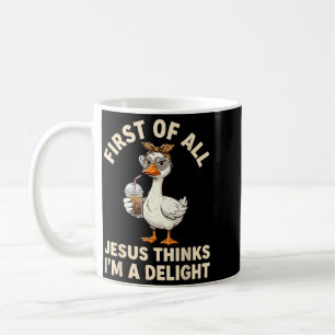 Erstens denkt Jesus, dass ein Vergnügen lustiges G Kaffeetasse