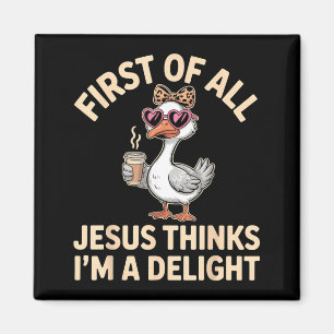 Erstens denkt Jesus, dass eine Freude Gans Wandkun Magnet
