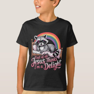 Erstens denkt Jesus, ein entzückender lustiger Was T-Shirt