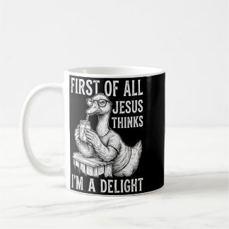 Erstens denkt Jesus, ein Gänse-Design ist entzücke Kaffeetasse