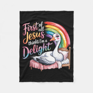 Erstens denkt Jesus, eine Freude ist ein lustiger Fleecedecke