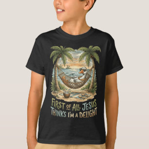 Erstens denkt Jesus, ich bin ein Entzückendes Desi T-Shirt
