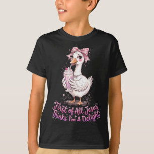 Erstens denkt Jesus, ich bin ein Entzückendes Desi T-Shirt