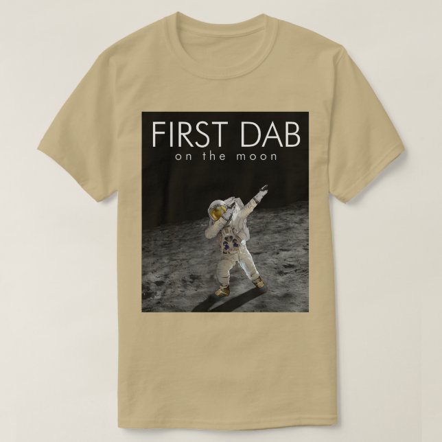 Erster Abb auf dem Mond-Dabbing-Astronautenraum T-Shirt (Design vorne)