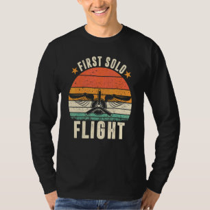 Erster Alleinflug Flugzeug Flugzeug Pilot Flug 1 T-Shirt