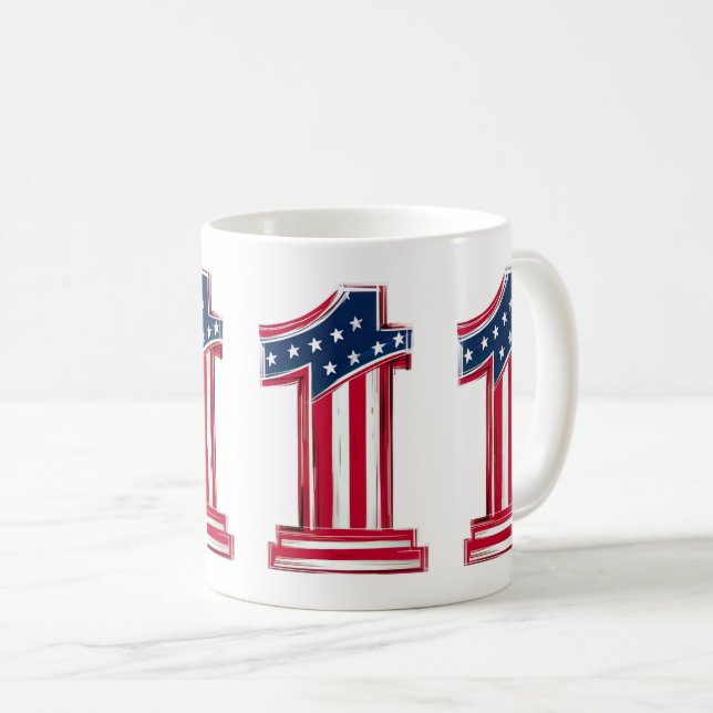 Erster Amerikaner Kaffeetasse (VorderseiteRechts)