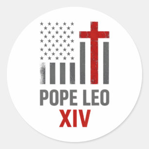 Erster amerikanischer Papst Leo Xiv Katholische re Runder Aufkleber