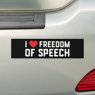Erster Änderungsantrag I Liebe der Redefreiheit Autoaufkleber