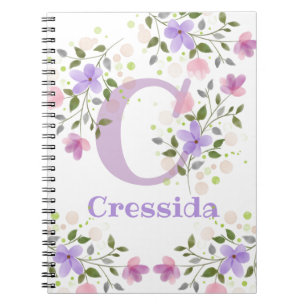 Erster Anfangsbuchstabe Plus Name Cressida mit Blu Notizblock