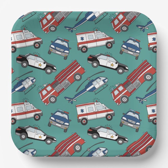 Erster Ansprechender medizinischer Notfall Geburts Pappteller (Vorderseite)