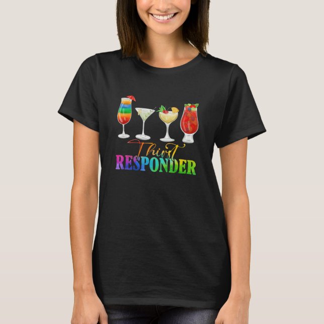 Erster Ansprechpartner Funny Barkeeper Mixologi T-Shirt (Vorderseite)