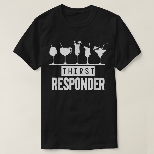 Erster Ansprechpartner Funny Barkeeper Mixologi T-Shirt (Design vorne)