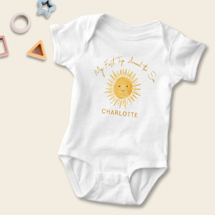 Erster Ausflug um die Sonne Geburtstag Mädchen Baby Strampler