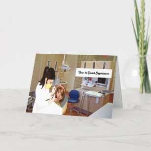 Erster Besuch der Dentist Young Girl Card Dankeskarte