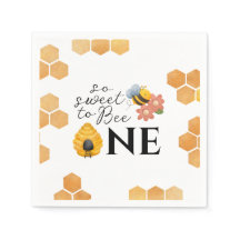 Erster Bienentag so süß zu Biene ein Papier Napkin