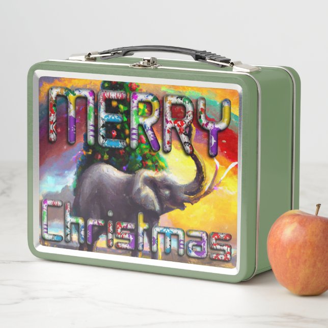 Erster Christlicher afrikanischer Elefant dekorier Metall Brotdose (Beispiel)