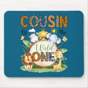 Erster Cousin Wilder Geburtstag Dschungel Safari Mousepad