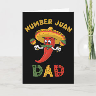 Erster Dad lustiger Vatertag Mexikanischer Juan Da Karte