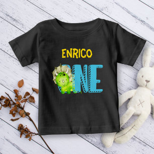 Erster Dinosaurier Geburtstag niedliche bunte pers Baby T-shirt