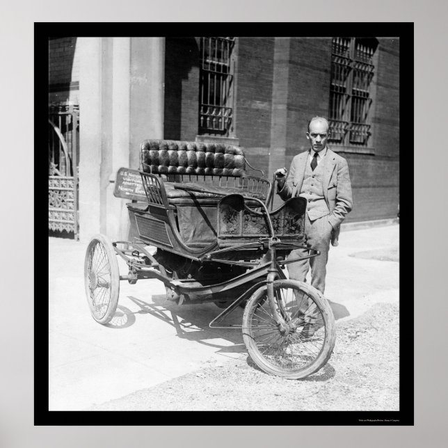 Erster Dreiräder-Auto-Preis 1924 Poster (Vorne)