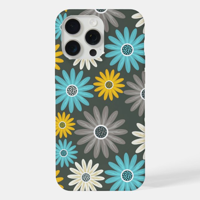 Erster Eindruck Blumenmuster iPhone Hülle (Rückseite)