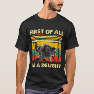Erster eines entzückenden lustigen Jimothy-Waschbä T-Shirt