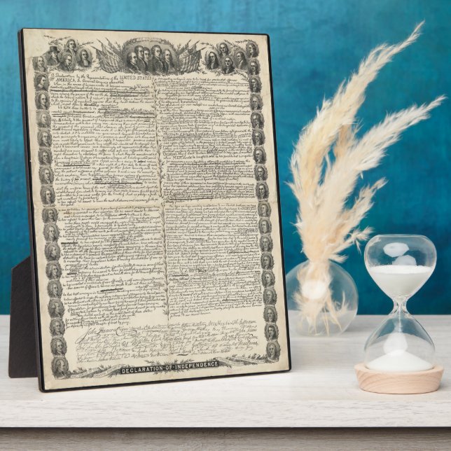 Erster Entwurf der Unabhängigkeitserklärung Fotoplatte (Seite)