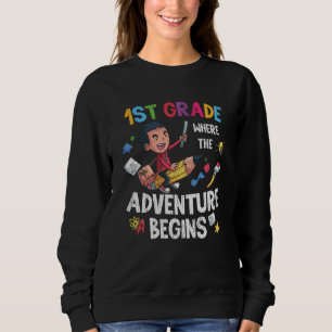 Erster Erlebnisschullehrer Kinder Jungen Sweatshirt