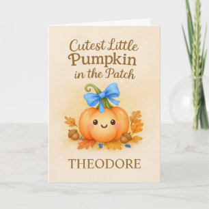 Erster Erntedank für Baby Boy mit Pumpkin Karte