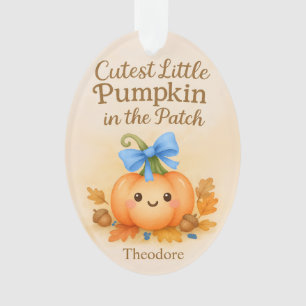 Erster Erntedank für Baby Boy mit Pumpkin Ornament