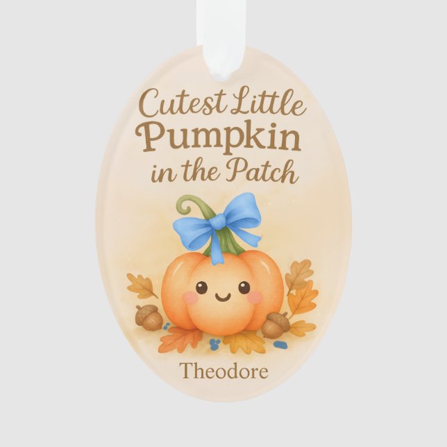Erster Erntedank für Baby Boy mit Pumpkin Ornament (Vorderseite)